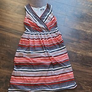 Tommy Hilfiger V-Neck Striped Midi Dress - Red, White & Blue 🇺🇸